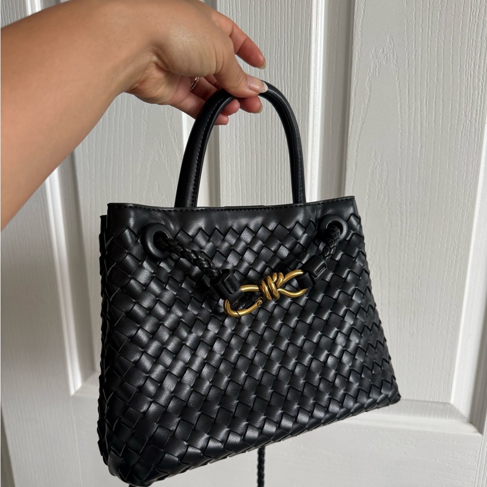 Black Bottega Andiamo Inspired Bag